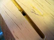 The router bit decided to go a little deeper.